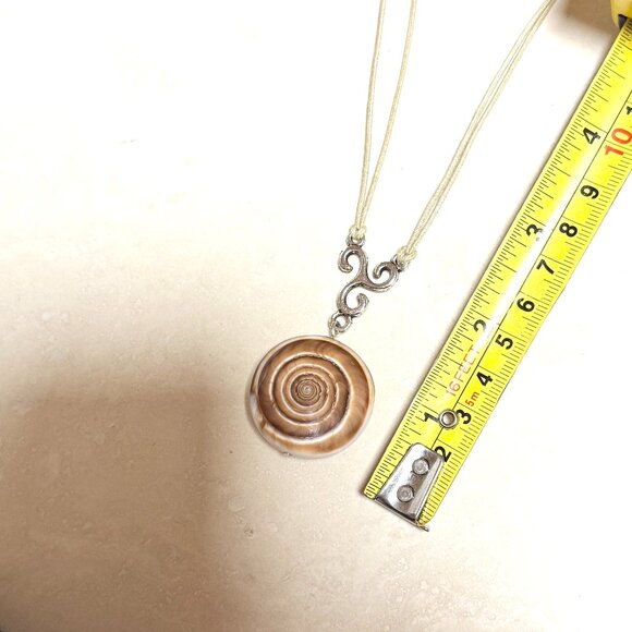 2/$20, Natural Spiral Shell Pendant Adjustable Cord Necklace - Picture 9 of 11